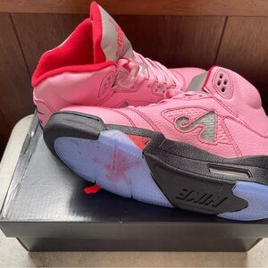 Jordan Pink and Black Athletic Shoes